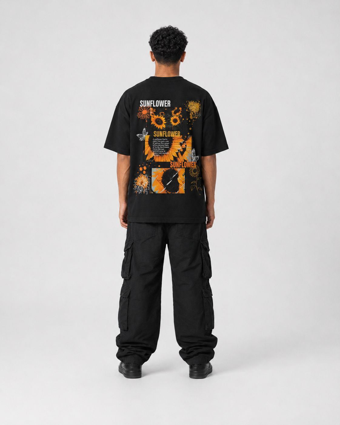 Sunflowers T-Shirt — Black