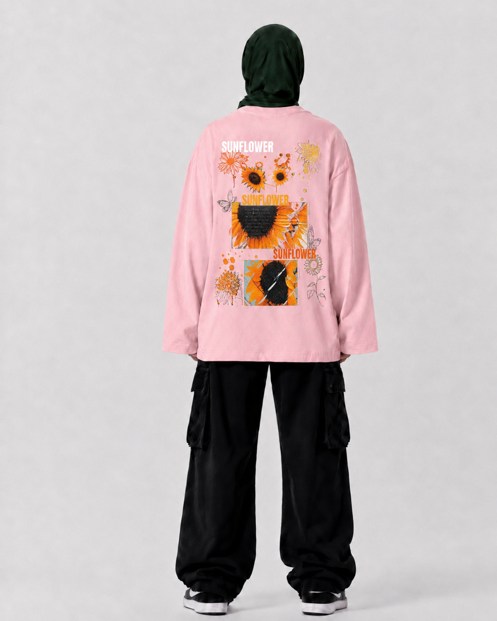 Sunflowers Long Sleeve — Gunmetal