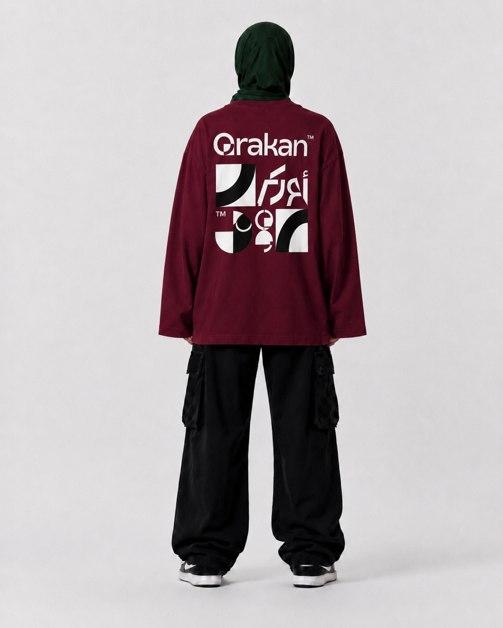 Blocks Long Sleeve — Burgundy