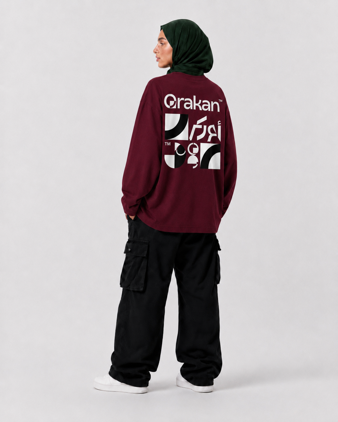 Blocks Long Sleeve — Burgundy