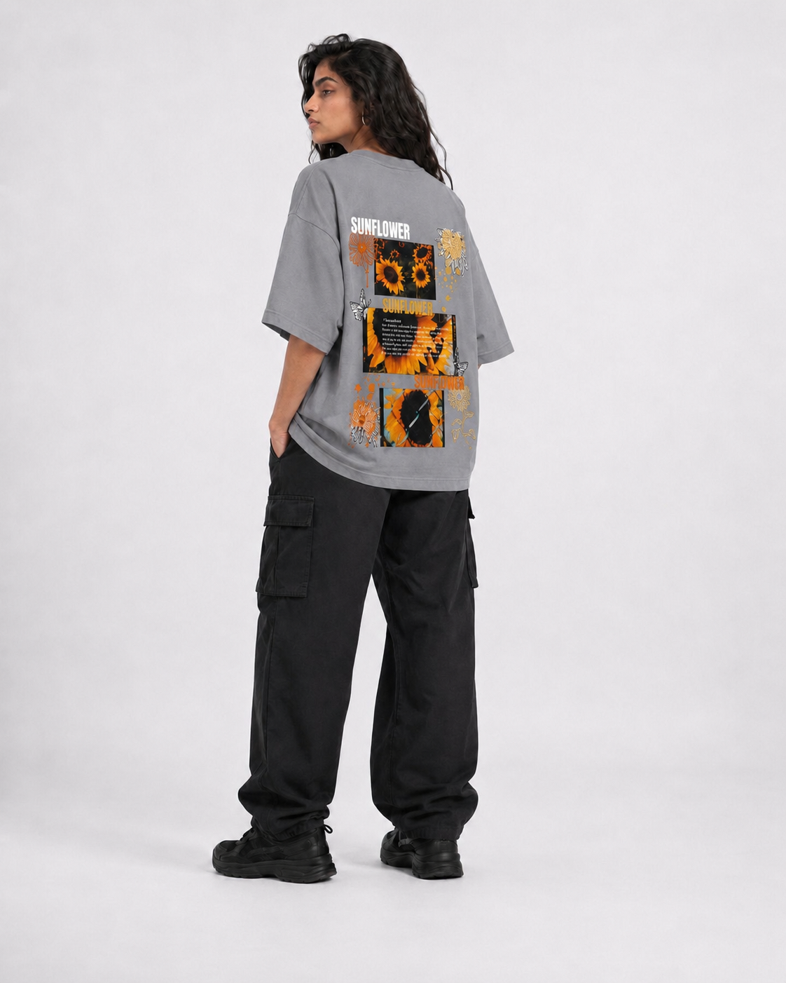 Sunflowers T-Shirt — Gunmetal