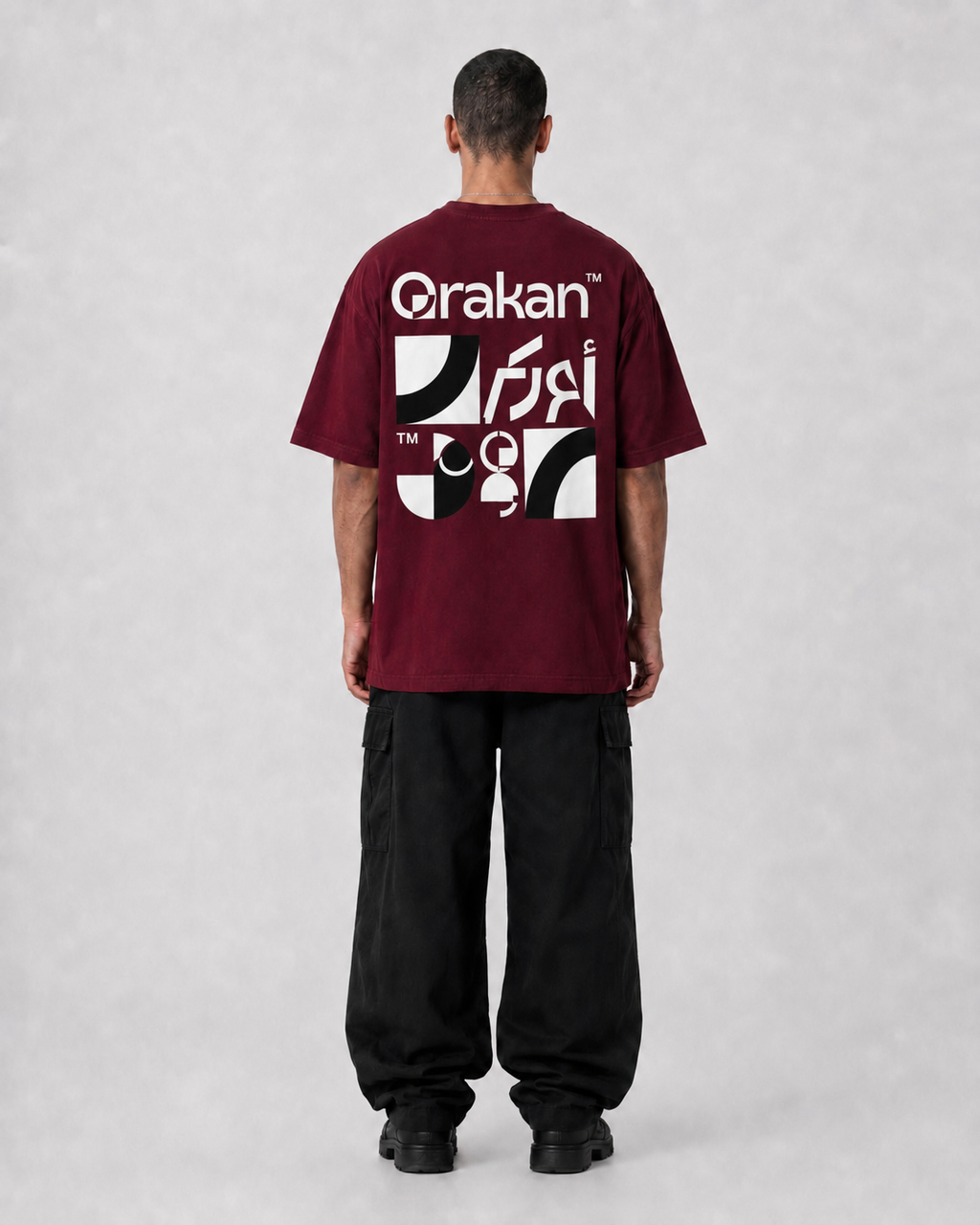Blocks T-Shirt — Burgundy