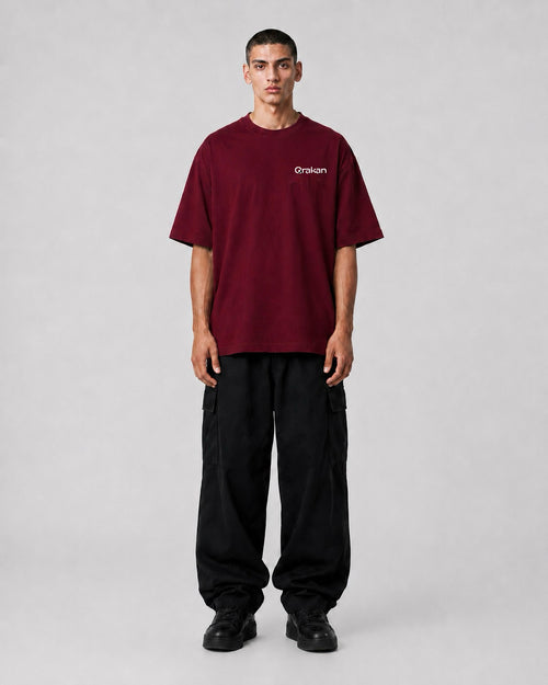 Blocks T-Shirt — Burgundy