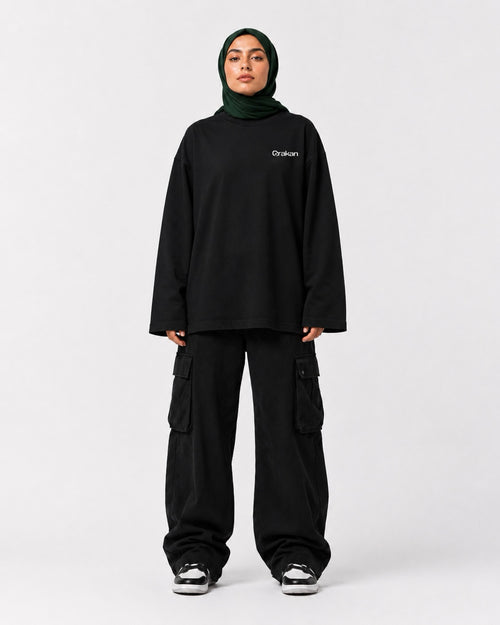 Blocks Long Sleeve — Black