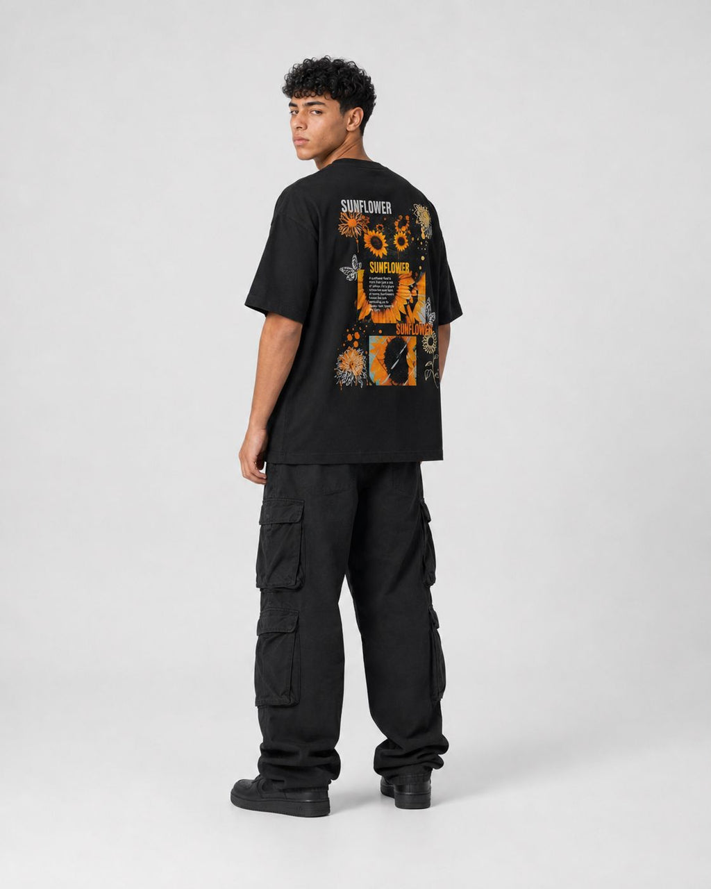 Sunflowers T-Shirt — Black