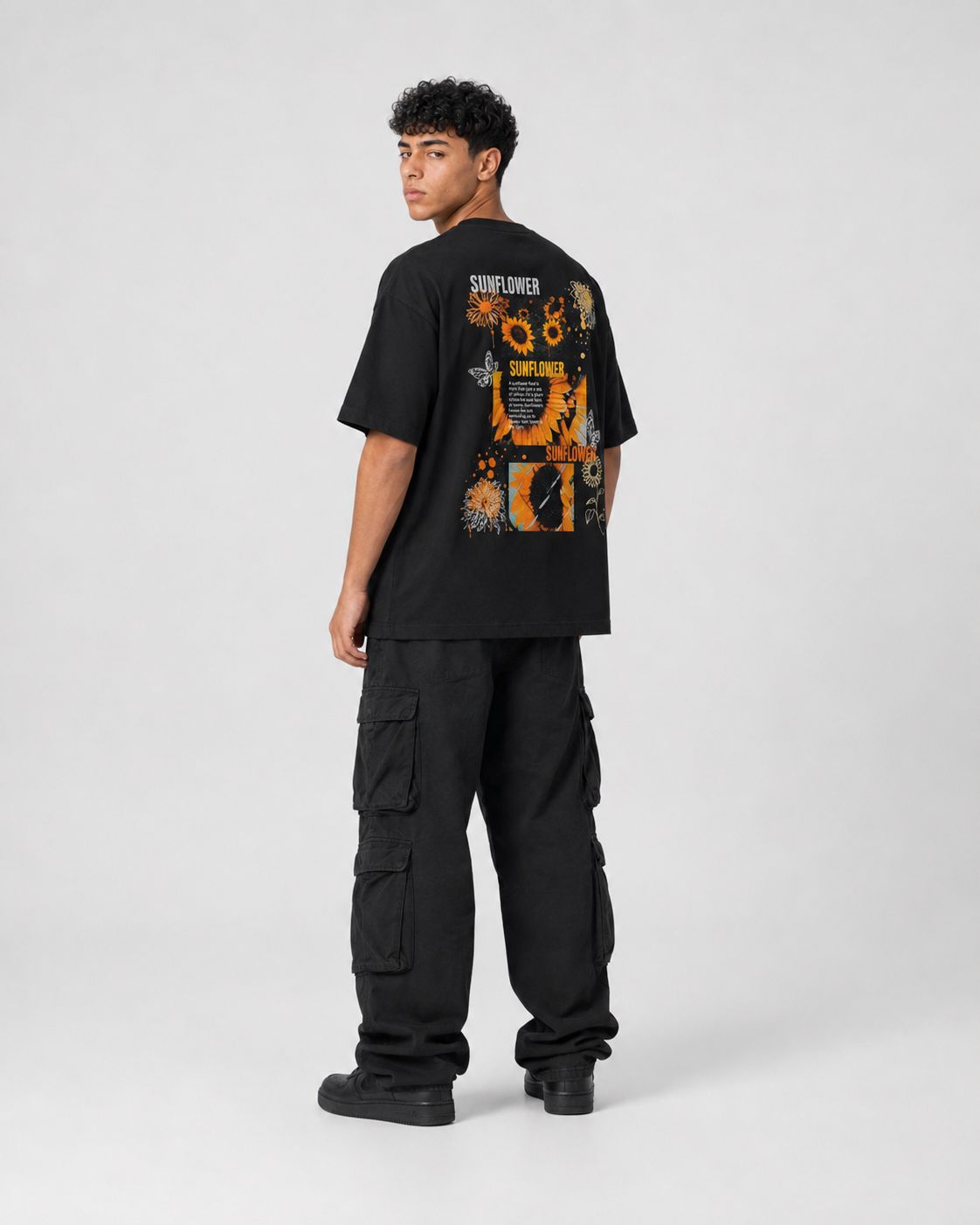 Sunflowers T-Shirt — Black
